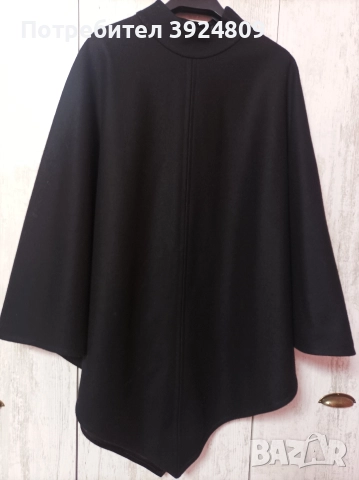 Черно елегантно пончо