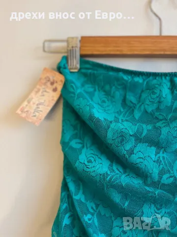 Moda Italia дантелена зелена рокля, снимка 2 - Рокли - 49224525