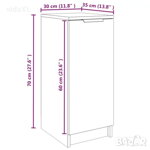 vidaXL Шкаф за обувки, сонома дъб, 30x35x70 см, инженерно дърво, снимка 9 - Скринове - 56147954