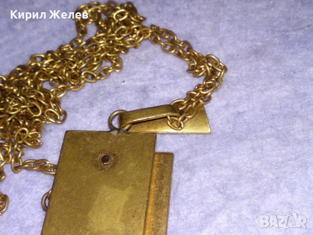 КРАСИВ Стар ПОЗЛАТЕН БРОНЗОВ РЕТРО АР ДЕКО МЕДАЛЬОН с ФИНА БРОНЗОВА с ПОЗЛАТА ЗДРАВА ВЕРИЖКА 38453, снимка 14 - Антикварни и старинни предмети - 41389449