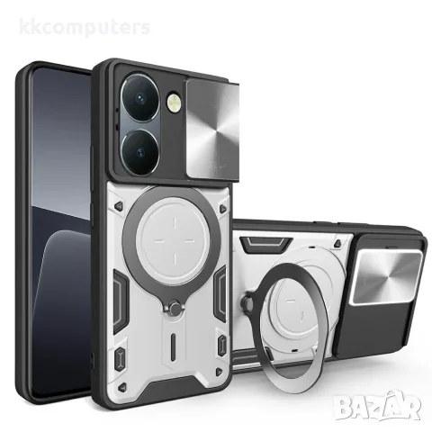 За vivo Y36 5G / Y36 4G Удароустойчив TPU PC Калъф с 360° Въртяща Халка, Стойка, Капаче за Камерата , снимка 4 - Калъфи, кейсове - 56070153