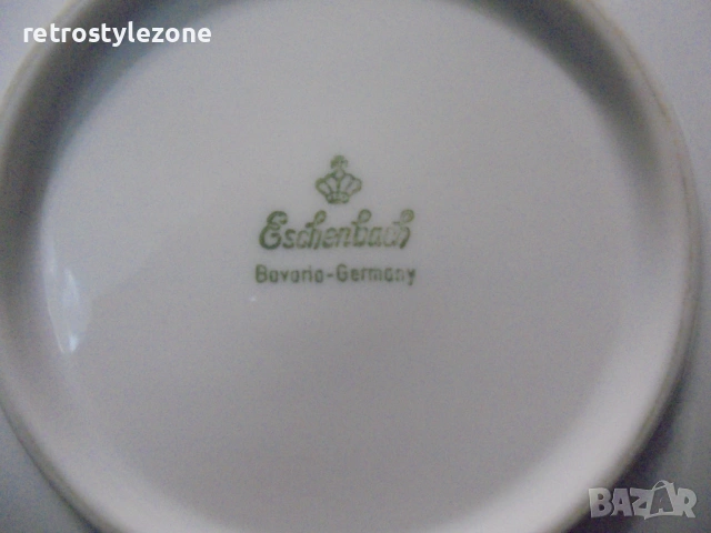 № 8508 Двоен сет порцеланова чашка с чинийка Eschenbach Bavaria , снимка 4 - Други ценни предмети - 53575510