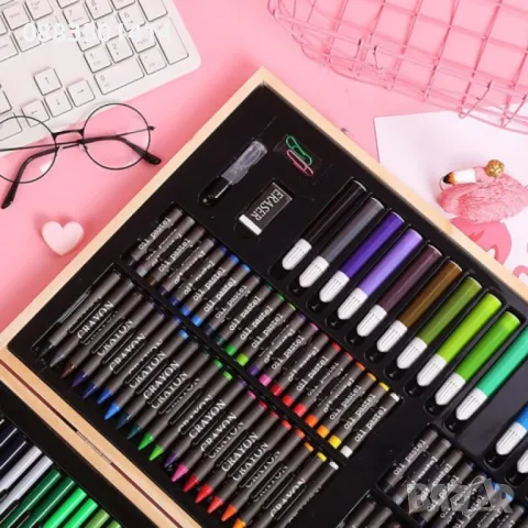 Детски куфар за рисуване 180 части , снимка 4 - Образователни игри - 47311657