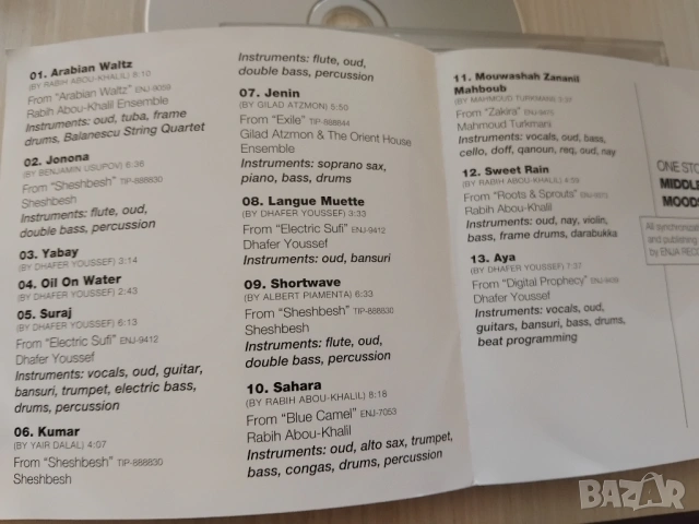 Middle Eastern Moods - оригинален диск музика, снимка 2 - CD дискове - 53794524