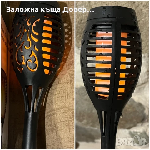 Соларна LED лампа факла градинска  с ефект на пламък Solar Light fire, снимка 3 - Соларни лампи - 51405498