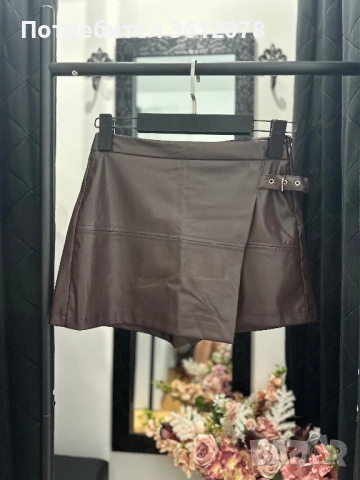 Кожена пола-панталон 