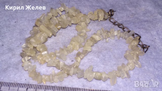 КРАСИВО ГЕРДАНЧЕ от НАТУРАЛНИ ПОЛУСКЪПОЦЕННИ КАМЪЧЕТА МЛЕЧЕН КВАРЦ КРИСТАЛ 31179