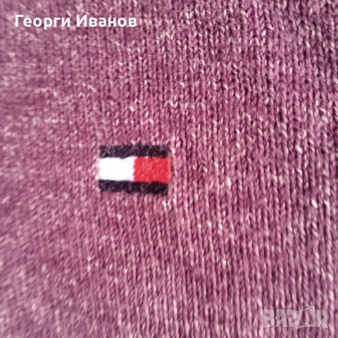 КАТО НОВ TOMMY HILFIGER XL V-Neck Premium Cotton Knit Sweater пуловер pullover top, снимка 4 - Пуловери - 53437752