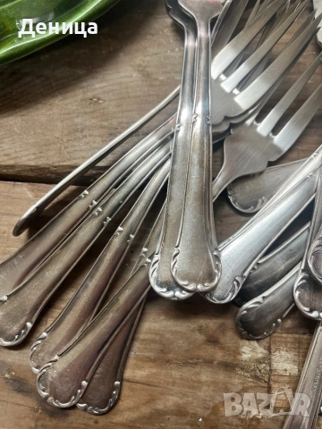 Елегантни прибори за рибка🥰 Посребрение 60 микрона 6 вилици+6 ножа , снимка 9 - Прибори за хранене, готвене и сервиране - 53346116