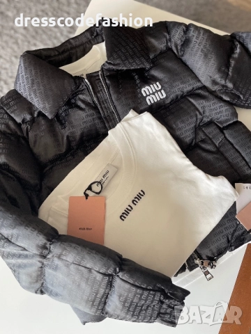 Дамско черно яке Miu miu, снимка 3 - Якета - 52018216