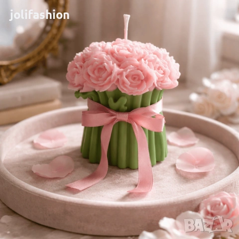 Букет от соеви свещи, снимка 10 - Декорация за дома - 52169112