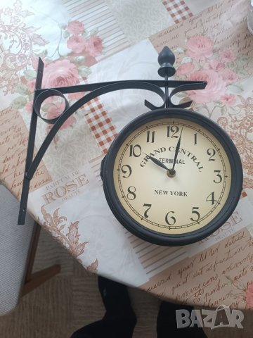 Стенен часовник с 2 страни Deuba, Черен, 17 см, снимка 6 - Антикварни и старинни предмети - 44238351
