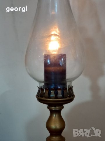 Ретро бронзова настолна лампа, снимка 7 - Настолни лампи - 35835355
