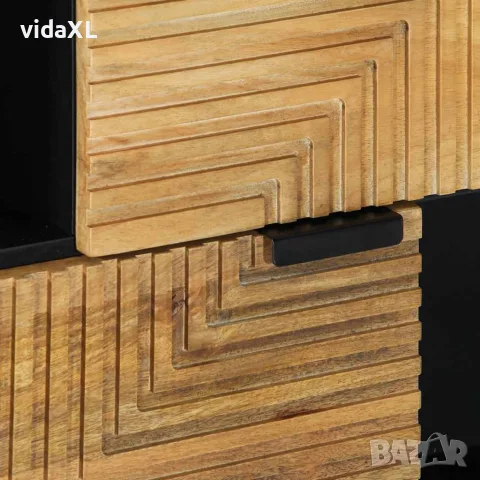 vidaXL Шкаф кафяв 80x33x75 cm Масивна дървесина Манго, снимка 6 - Шкафове - 56147537