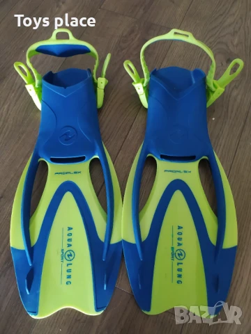 AQUALUNG Професионални Плавници за гмуркане Fizz в неоново жълто и синьо 