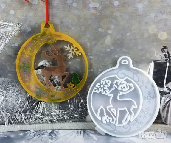 Молд коледна играчка елен 14 см, снимка 4 - Форми - 49470001