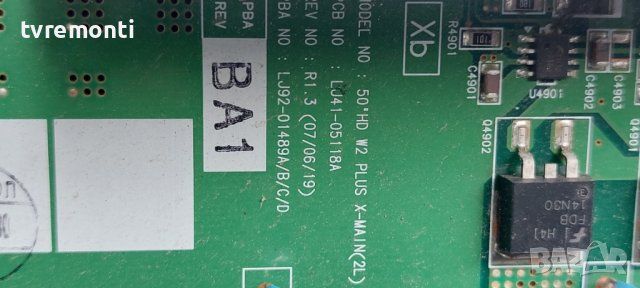 X-MAIN BOARD LJ41-05118A LJ92-01489A  for SAMSUNG PS-50Q96HD дисплей S50HW-YB02, снимка 2 - Части и Платки - 40970999