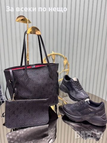 Louis Vuitton Комплект Дамски Маратонки и Дамска Чанта - Налични Различни Цветове И Модели Код SK407, снимка 3 - Маратонки - 52870907