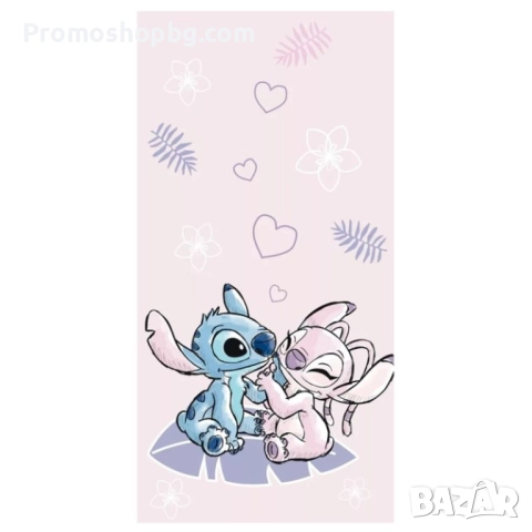 Плажна кърпа, хавлия Лило и Стич, 70х140 см, 100% памук, снимка 2 - Хавлиени кърпи - 50750915