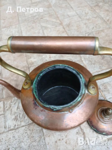 Стар меден чайник, снимка 5 - Антикварни и старинни предмети - 50568510