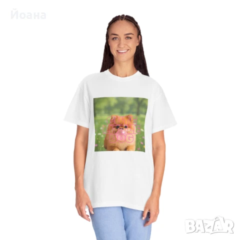 Тениска с куче померан и надпис, снимка 3 - Тениски - 51318479