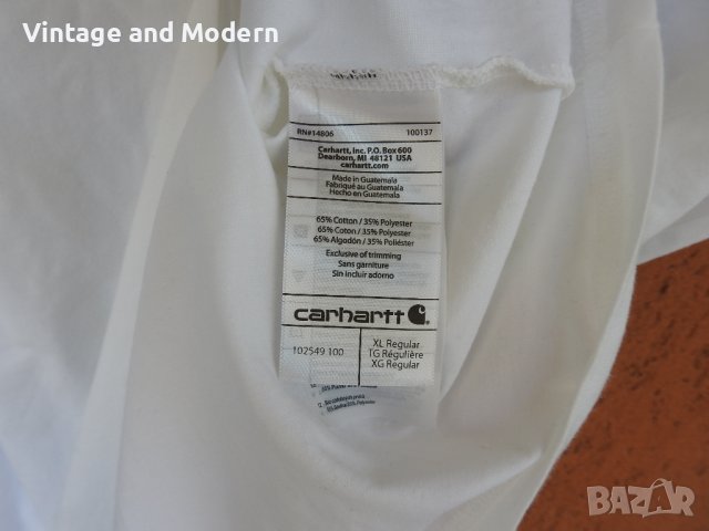 Мъжка тениска Carhartt бяла (XXL) НОВА, снимка 6 - Тениски - 41566413