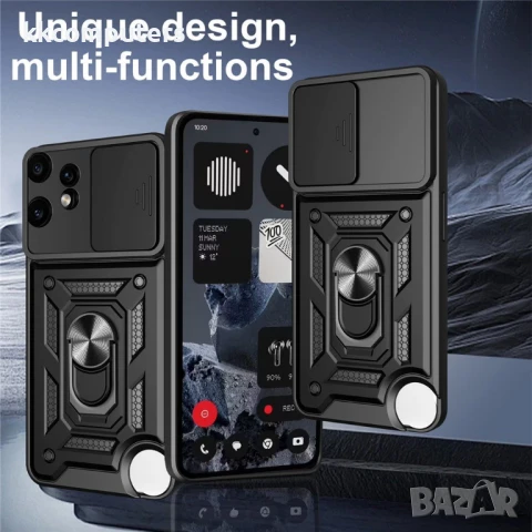 Nothing CMF Phone 2 Pro Удароустойчив Rotatable Ring Holder /Kickstand /Slide Camera/PC + TPU Калъф , снимка 8 - Калъфи, кейсове - 50820352