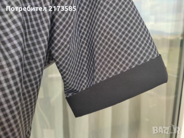 Продавам мъжка риза с къс ръкав на ситно каре, снимка 7 - Ризи - 41369446