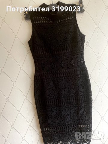 Официална черна рокля дантела , снимка 2 - Рокли - 34834388