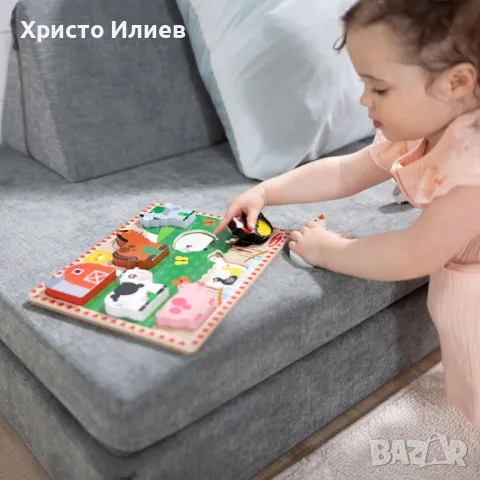 Детски пъзел 8 части Селскостопански животни Геометрични фигури 2бр Melissa & Doug, снимка 5 - Образователни игри - 48768192
