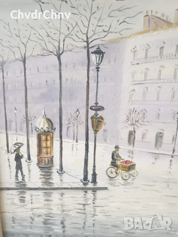 Hernandez 57х49см/2бр испански картини масло върху платно/градски пейзаж-Виена/картина дървена рамка, снимка 5 - Картини - 50953957