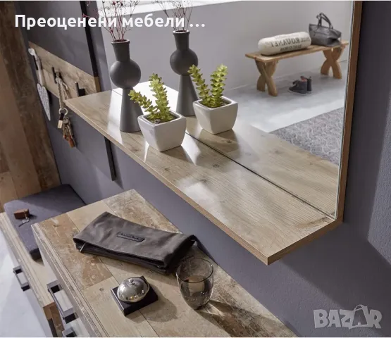 Панел с огледало и полица внос от Германия., снимка 4 - Огледала - 50220465