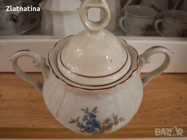 Барокова захарница с декор Черно лале, снимка 3 - Други - 56377394