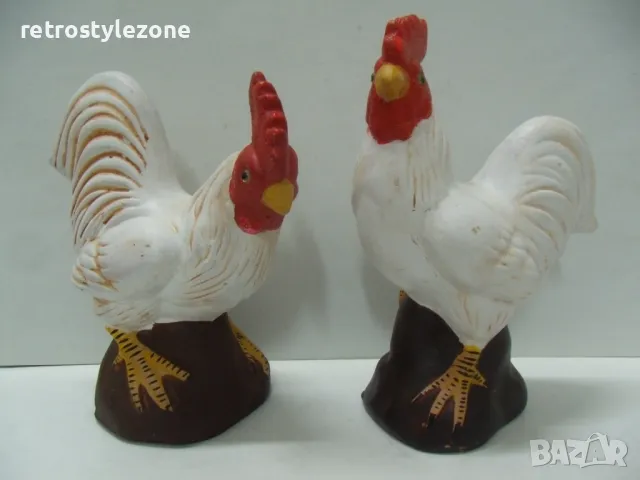 оф.7875 две стари керамични фигури   - височина 15,5 см , дължина 15 см , ширина 8,5 см , снимка 2 - Други ценни предмети - 49090711