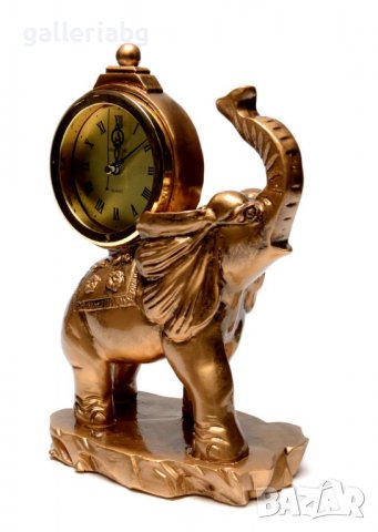 Фигура слон с часовник, снимка 3 - Други ценни предмети - 39487166