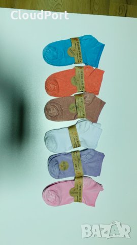 Многоцветни дамски чорапи 6 бр., снимка 3 - Дамски чорапи - 44498671