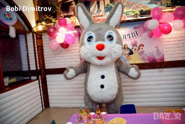 Продава се надуваем костюм / маскот на заек 2.20см висок, със батерия и зарядно, за парти, изненада, снимка 3 - Друга електроника - 53207480