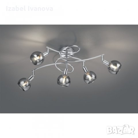 Полилей с 5 крушки - цвят хром - НОВО
