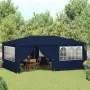 vidaXL Професионална парти шатра със стени 4x6 м синя 90 г/м², снимка 2