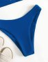 Бански костюм в синьо с кръстосани презрамки, снимка 4