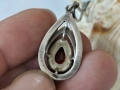 Сребърно колие с медальон с рубин, снимка 4