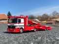 Mercedes Actros 1835 MP1 Kässbohrer SuperTrans Herpa 1:87 Автовоз, снимка 1