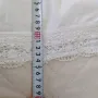 Винтидж бяла 100 % памук, покривка с вградена дантела, снимка 8