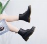 Дамски боти от естествена кожа в стил Martin Boots ®, Британски стил, 4цвята - 023, снимка 15