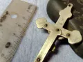 МНОГО СТАРО НАГРЪДНО САЧАНЕНО ЙЕРУСАЛИМСКО РАЗПЯТИЕ КРЪСТ РЪЧНА МАЙСТОРСКА ИЗРАБОТКА РЯДКО 45602, снимка 17