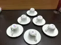 Стар български костен порцелан Бононя чашки за чай кафе, снимка 6