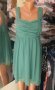 Зелена рокля от тюл с подплата, снимка 1 - Рокли - 41799989
