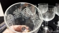 стари стъклени чаши гравирани , снимка 6