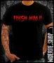 Черна тениска с щампа MORTAL COMBAT FINISH HIM, снимка 1 - Тениски - 40940380