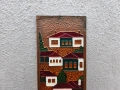 медно пано с емайл Къщи , снимка 4